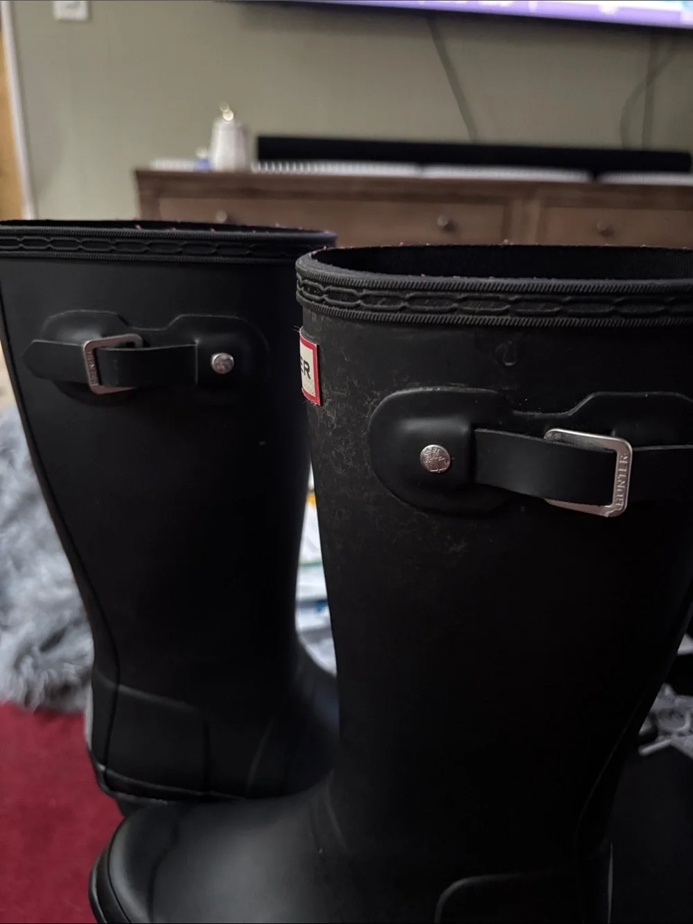 Hunter Kids Black Rain Boots